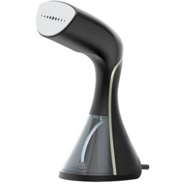AENO Aparat de calcat vertical cu aburi Aeno AGS0003, 1500W, timp de incalzire 35 sec, capacitate rezervor apa 250 ml, putere abur 24 g/ min, temperatura aburului pâna la 160°C, perie, cana de masurat inclusa, Negru