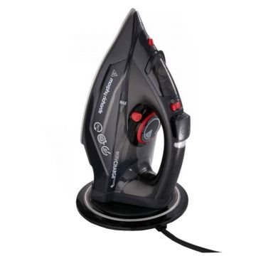Fier de calcat fara fir Morphy Richards EasyCharge, 2400 W, 350 ml, Negru