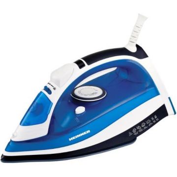 Fier de calcat Heinner HSI-2400AZ, Talpa ceramica, 2400W (Albastru-Alb)