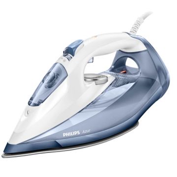 Fier de calcat Philips Azur GC4902/20, 2800 W, 0.3 L, Abur continuu 50 g/min., Talpa SteamGlide Elite, Oprire automata, Alb/Albastru