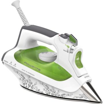 Fier de calcat Rowenta DW6040D1, 2500 W, 300 ml, Jet de abur 180g/min,  Mod ECO, Alb/Verde
