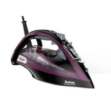 Fier de calcat Tefal Ultimate Pure FV9835E0, 3000 W, 240g/min, 350 ml, Talpa Durilium AirGlide Autoclean, Negru/Violet Fier de calcat Tefal Ultimate Pure FV9835E0, 3000 W, 240g/min, 350 ml, Talpa Durilium AirGlide Autoclean, Negru/Violet