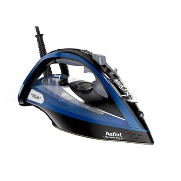 Fier de calcat Tefal Ultimate Pure FV9848E0, 3200 W, 260g/min, 350 ml, Talpa Durilium AirGlide Autoclean, Negru/Albastru Fier de calcat Tefal Ultimate Pure FV9848E0, 3200 W, 260g/min, 350 ml, Talpa Durilium AirGlide Autoclean, Negru/Albastru