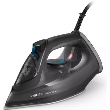 Philips Fier de calcat Philips DST3041/80, putere 2600W, jet continuu de abur 40g/min negru rezervor de apa 300ml, talpa ceramica, oprire automata