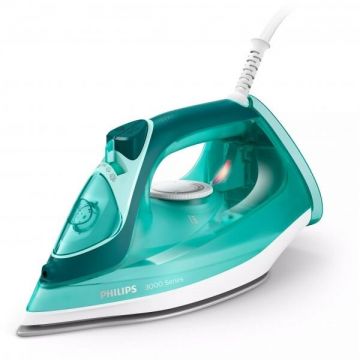 Philips Fier de calcat PHILIPS Seria 3000 DST3030/70, 2200W, 180g/min, 300ml, talpa ceramica, albastru-alb