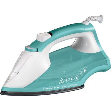 Russell hobbs Fier de calcat Russell Hobbs Light & Easy 26470-56, talpa ceramica, 2400 W, 110 g/min, Turcoaz/Alb