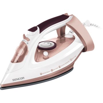 Sencor Fier de Calcat cu Abur Sencor SSI 3520RS, 3100W, Cablu de Alimentare 2m, Auriu Roz / Alb