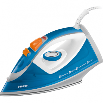 Sencor SENCOR Fier de calcat cu aburi Sencor SSI 7710BL, ceramica Putere: 2400 W Talpa ceramica Jet de abur: 25g/minut