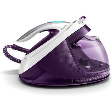Statie de calcat Philips PerfectCare Elite Plus GC9660/30, T-ionicGlide, 1.8l, 7.5 bar, 2700W (Alb-Mov)