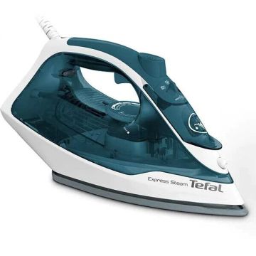 Tefal Fier de calcat TEFAL Express Steam FV2839E0, 2400W, 185g/min, 270ml, Albastru-Alb