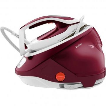Tefal Statie de calcat de inalta presiune Tefal Pro Express Protect GV9220E0, 2600W, presiune 7.5 bar, functie Auto OFF, capacitate rezervor 1.8L, alb&rosu