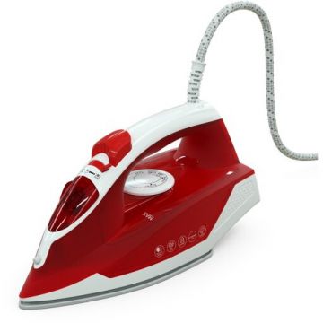 TESLA Fier de calcat Tesla IR200R, 2200 W,talpa ceramicarezervor 300 ml, 25g/min, cablu 1.9 m, Rosu