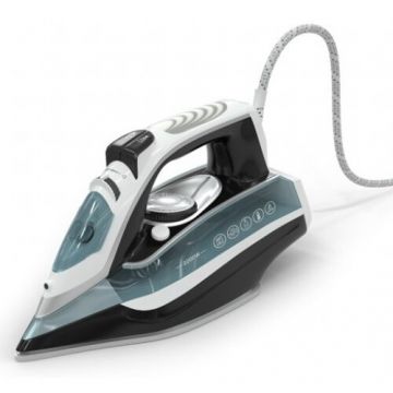 TESLA Fier de calcat Tesla IR302BL, 2400 W, talpa ceramica, rezervor 380 ml, 25g/min, Functie Anti-Calcar, Functie Anti-Picurare, cablu 1.9 m, Albastru/Negru