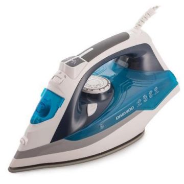 Fier de calcat Daewoo DSI20BL, 2400 W, Talpa ceramica, Auto curatare, Abur vertical (Albastru)