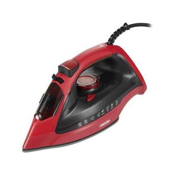 Fier de calcat MS5031 cu talpa ceramica 3000 W calcare orizontala, calcare verticala, 5 functii, 4 sisteme smart (Rosu/Negru)