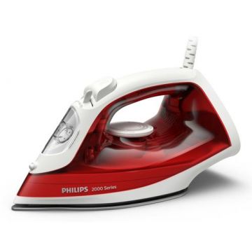 Fier de calcat Philips DST 2010/40, Talpa Antiaderenta, 2000 W, Debit de abur 25 g/min, Jet de abur 100 g (Rosu/Alb)