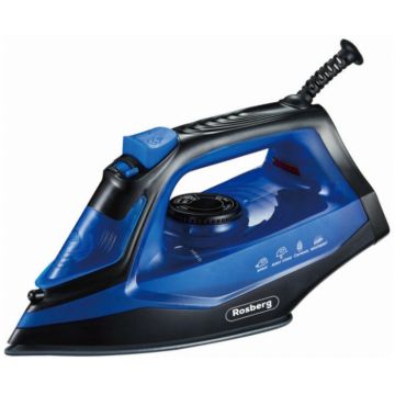 Fier de calcat Rosberg, 1850-2200W, Acoperire ceramica, Rezervor apa 160ml, Recipient apa umplere rezervor