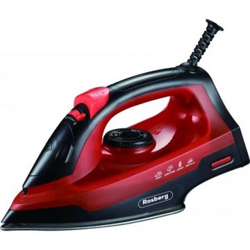 Fier de calcat Rosberg, 1850-2200W, Acoperire ceramica, Rezervor apa 160ml, Recipient apa umplere rezervor