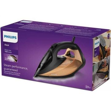 Fier De Calcat Seria 7000 DST7040/80 2800W 250g/min 300ml Talpa SteamGlide Elite Auriu/Negru