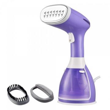 Fier de calcat vertical cu aburi Daewoo DGS1500P, Putere 1500 W, Debit de abur 60 gr/min, Capacitate 280 ml (Mov)