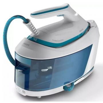 Statie de calcat cu abur Philips PerfectCare seria 6000 PSG6022/20, 2400 W, Rezervor 1.8 l, 6.5 bar, Jet de abur 500g (Alb/Albastru)