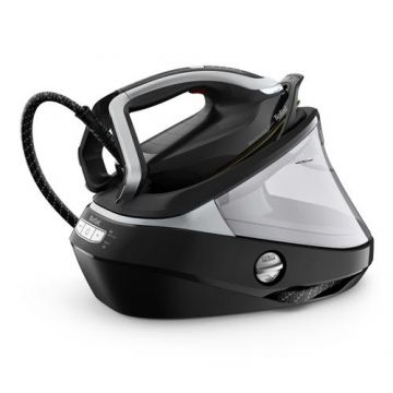 Statie de calcat Tefal pro Express Vision GV9821, 3000 W, Rezervor 1.2 l, Talpa Durilium AirGlide Autoclean, 9 bar, Jet de abur 800 g/min (Negru/Argintiu)