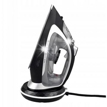 ADLER Fier de calcat cu abur fara fir Adler AD 5043, 2800W, capacitate rezervor 300ml, Negru-Argintiu