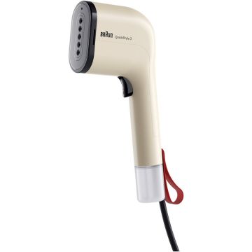 BRAUN Aparat de calcat vertical cu abur BRAUN GS3012BG, 1100W, abur variabil 20 g/min, rezervor detasabil 70 ml, tehnologie FastSteam, tehnologie iCare, incalzire rapida 30 sec, husa calatorie, accesoriu scame, bej