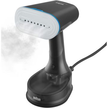 BRAUN Aparat de calcat vertical cu abur Braun GS5031BL 0X13810101, 1200W, abur variabil 25 g/min, rezervor detasabil 150 ml, talpa Dual FreeGlide 3D, incalzire rapida 45 sec, perie pentru tesaturi groase, Albastru