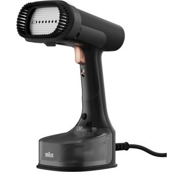 BRAUN Aparat de calcat vertical cu abur BRAUN GS7077BK, 1600W, 35g/min, 250ml, talpa Dual FreeGlide 3D, negru
