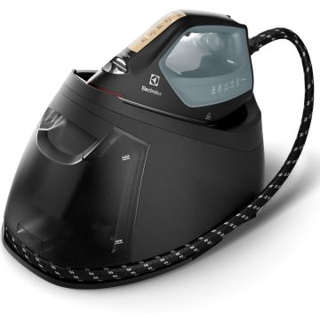 Electrolux Statie de calcat cu boiler Electrolux Renew 800 E8ST2-8OG, 2400W, 7,5 bar, jet de abur max. 460g, abur continuu 110 g/min, panou de control digital, iluminare LED frontala, oprire automata, talpa Resilium Ski 264, verde Oceanic/Gri