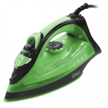 Fier de Calcat, Functie Autocuratare, Talpa Ceramica, Calcare cu Aburi si Uscata, Putere 2200W, Verde