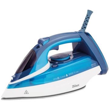 Fier de Calcat, Temperatura Ajustabila, Talpa Ceramica, Putere 3000W, Albastru