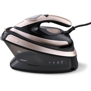 Maestro Statie de calcat cu aburi Maestro MR-320C, 2400 W, 1,5 L, Material talpa ceramic, Negru-Roz Auriu