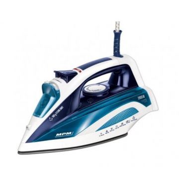 MPM Fier de calcat  cu abur MPM MZE-21/NS, 2800W, rezervor apa 400 ml, Albastru-Alb