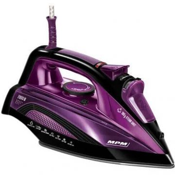 MPM Fier de calcat MPM MZE-21RS, 2800 W,  talpa ceramica, Negru-Violet