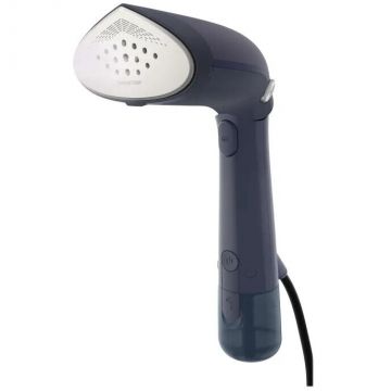 Philips Aparat de calcat vertical portabil Philips STH7020/20 Seria 7000, 1500W, debit de abur 28 g/min, Rezervor de apa detașabil de 100 ml, Talpa OptimalTEMP, 30sec. Incalzire, Cap reglabil, 2 nivele de abur, Greutate 870 g, Husa, Negru-Azur