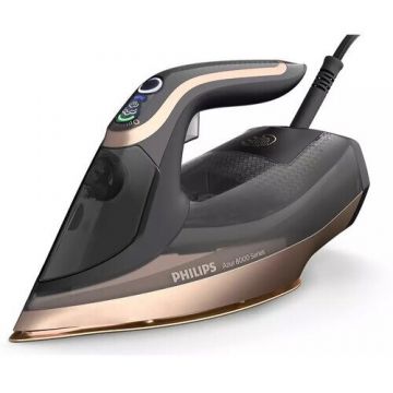 Philips Fier de calcat, Philips,  Iron Steam iron, 3000 W, Metal-Plastic, Negru-Auriu