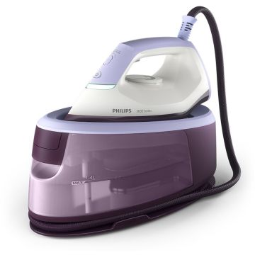 Philips Statie de calcat Philips 3000 series PSG3000/30, 2400 W , 350g/min, 1.4l, talpa ceramica, Alb-Mov