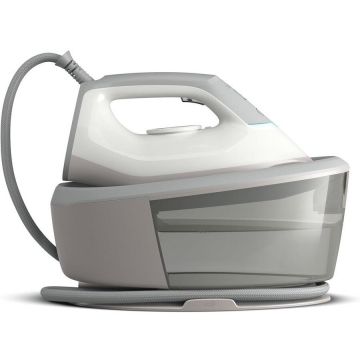 Philips Statie de calcat Philips PSG2000/80, seria 2000, 2400 W, Presiune abur max. 6 bar, Jet de abur de 300 g, Abur continuu 110 g/min, Talpa ceramica, Rezervor de apa de 1.4 l, Alb