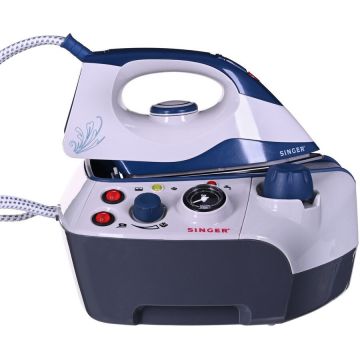 SINGER Statie de calcat cu abur Singer SHG6201, 2200 W, 1,2 L, Alb-Albastru-Gri