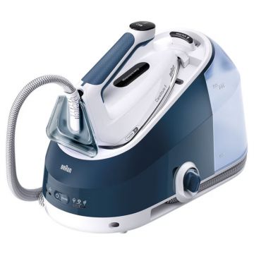 Statie de calcat Braun CareStyle 5 IS5245BL, 2400 W, 7 bar, 480g/min, Rezervor apa 2l, Talpa EloxalPlus, Mod Turbo, Tehnologie PowerSteam, Albastru
