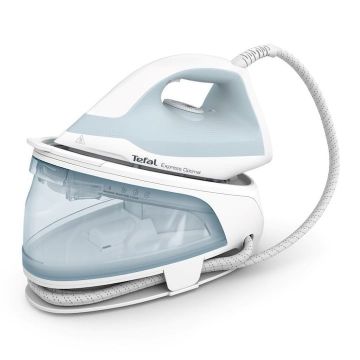 Statie de calcat cu abur Tefal Express Optimal SV4210E0, 1.3 litri, 6 bar, 2200 W, Alb / Albastru