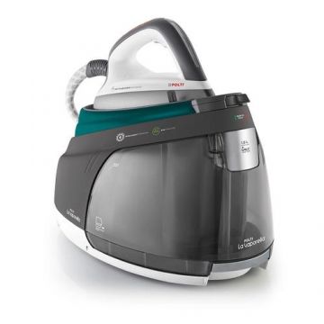 Statie de Calcat Polti La Vaporella XT120C, Talpa Aluminiu, 2350 W, 1.5 l, Boiler 8.5 Bar, Pompa 15 Bar, Functie Steam Pulse 600 gr (Alb/Verde)