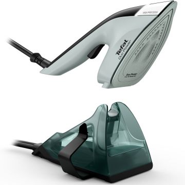Tefal Aparat de calcat vertical cu abur 2 in 1 Tefal Duo Power JF4031E0, 1700W, jet abur 180 g/min, abur variabil 0 - 25 g/min, rezervor apa 400 ml, talpa ceramica, oprire automata, incalzire rapida in 30s, Verde & Negru