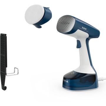 Tefal Aparat de calcat vertical cu abur Tefal Access Steam Easy DT7130E1, 1400 W, abur variabil pana la 25 g/min, recipient apa 150ml, incalzire rapida 15secunde, Alb/Albastru