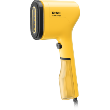 Tefal Aparat de calcat vertical cu abur Tefal Pure Pop Garment DT2026E1, 1300 W, recipient apa 70 ml, autonomie rezervor apa 4 minute, Galben