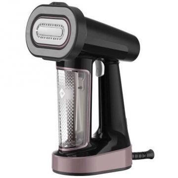 Tefal Fier de calcat vertical Tefal Pure Force DT8765E0, 0.18 L, 1800 W, Rezervor 180 ml, 35 g/min, Negru/Auriu