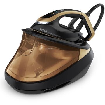 Tefal Generator de aburi Tefal Pro Express Vision GV9823, Durilium AirGlide Autoclean, 9 bar, 3000W, Negru-Auriu