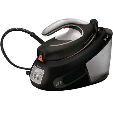 Tefal Statie de calcat Tefal Express Power SV8062E0, 2800W, 6.8 bar, abur variabil 130g-min, talpa Durilium AirGlide, capacitate rezervor 1.8L, Negru-Argintiu